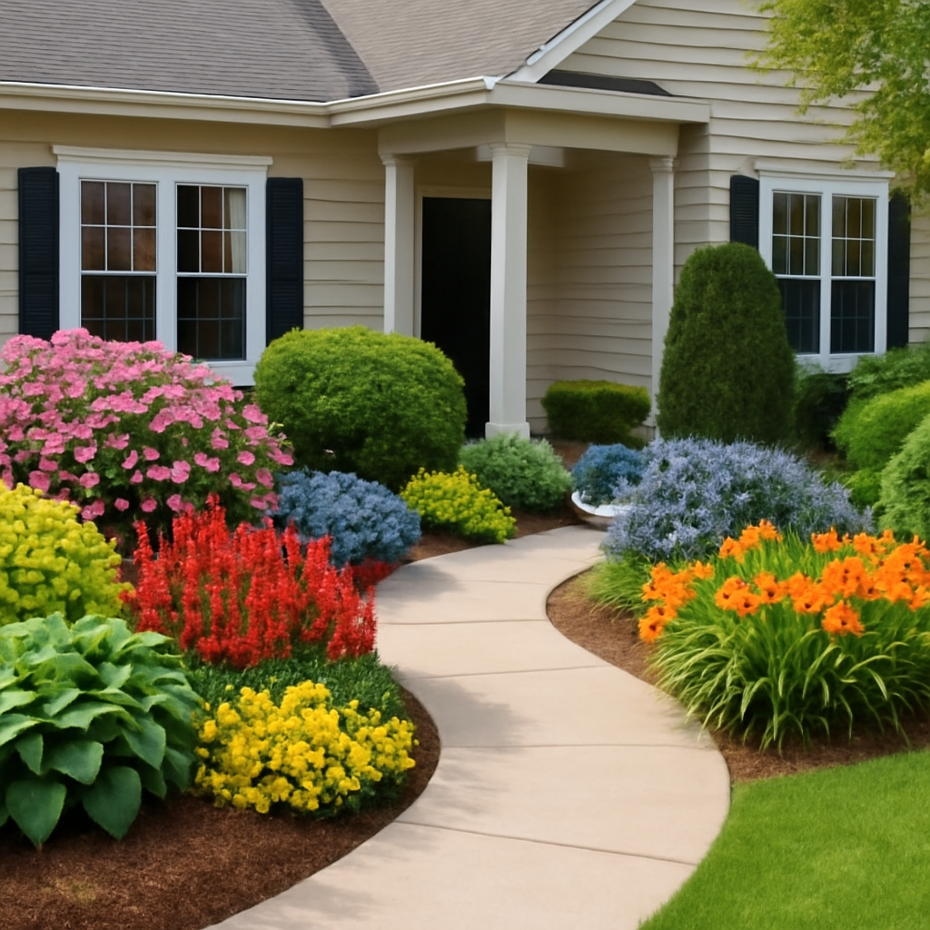 front of home landscaping