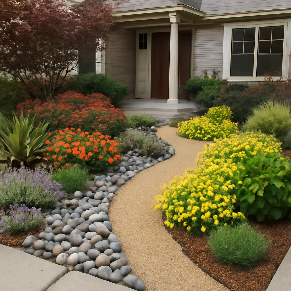 front yard landscape ideas no grass
