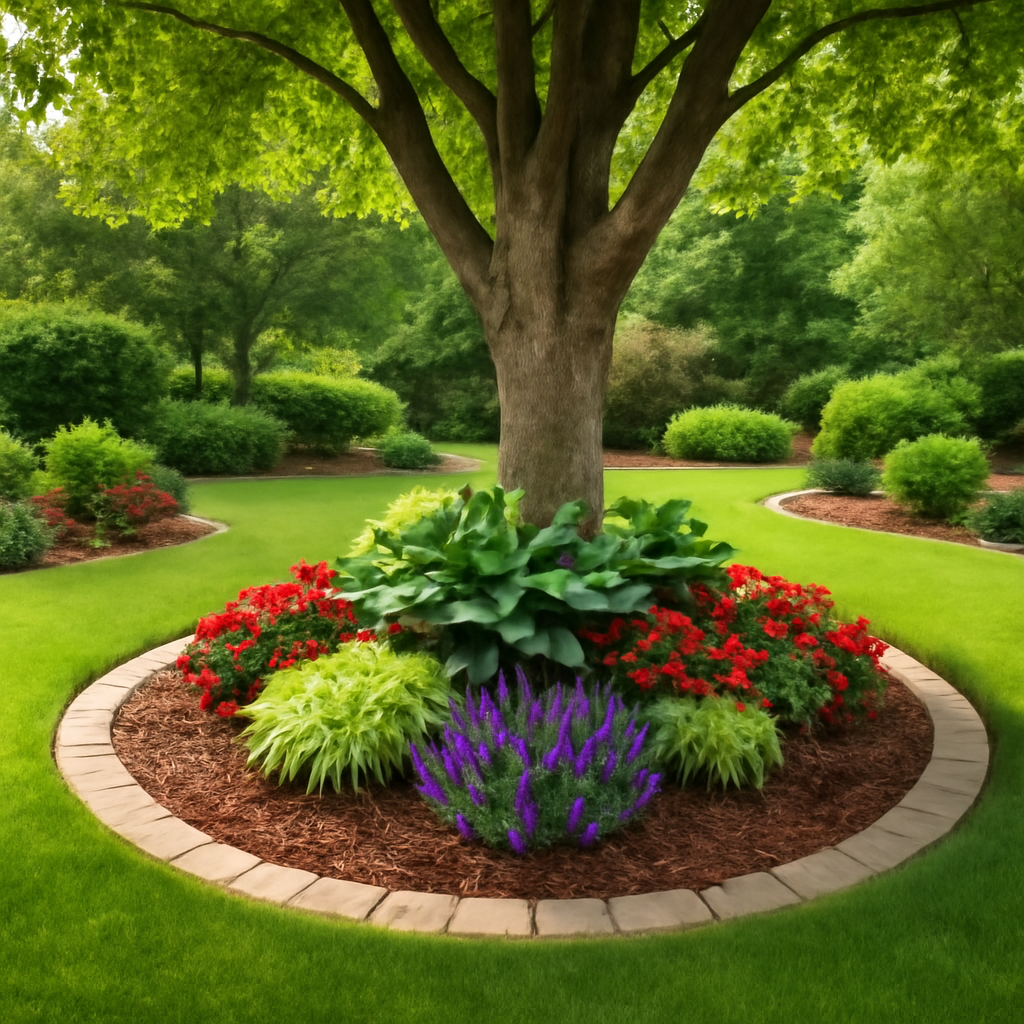 landscape ideas around trees