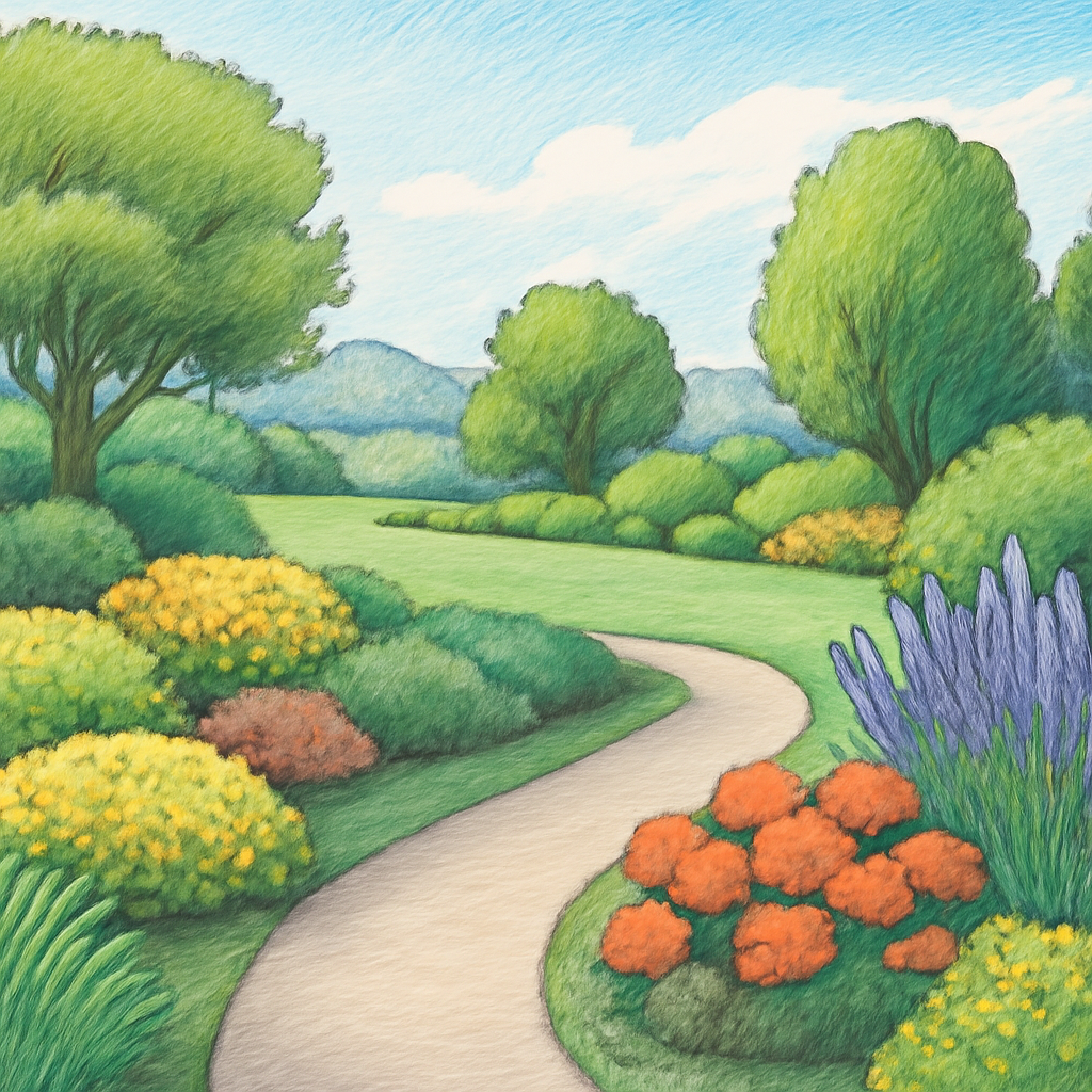 landscape simple drawing