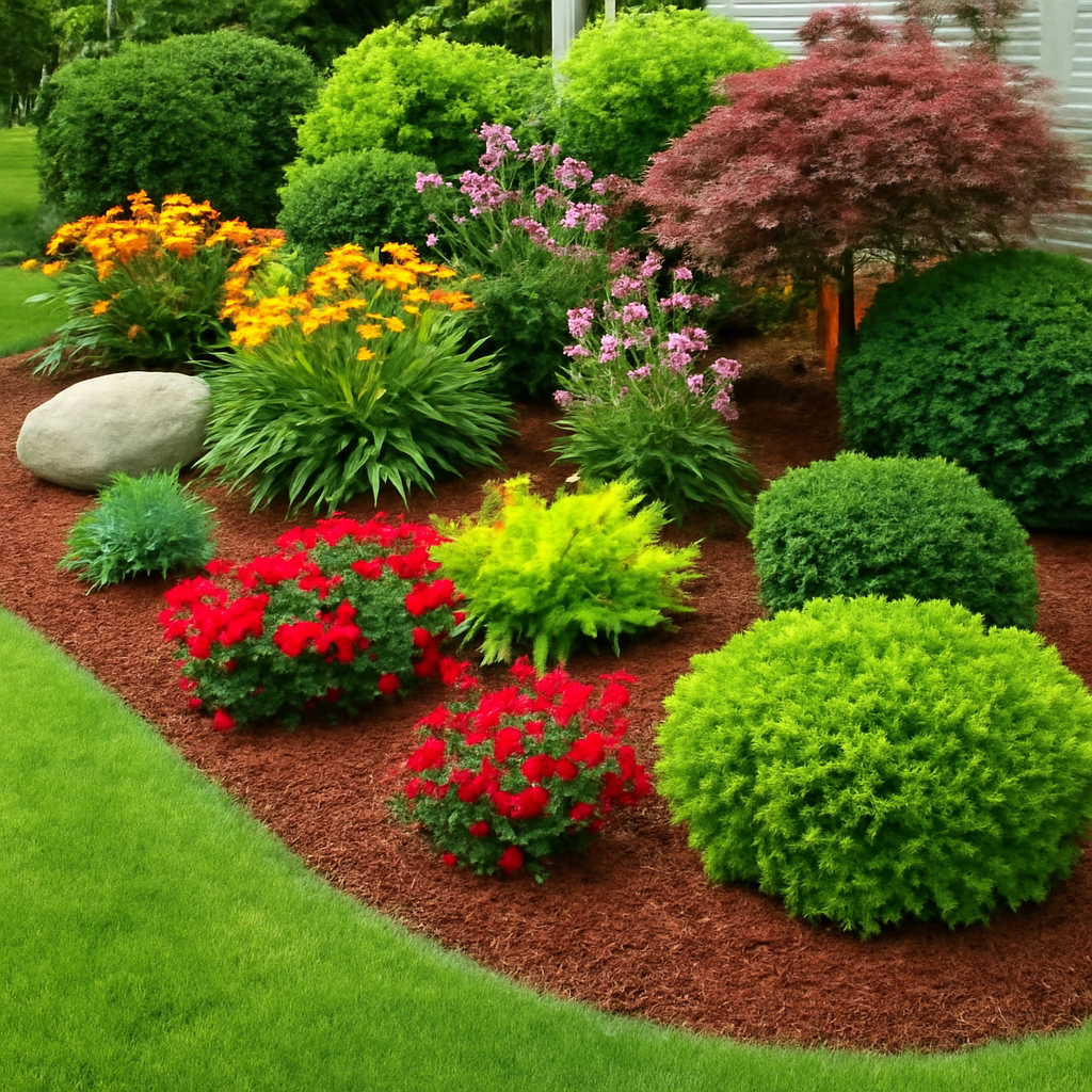 mulch landscape designs