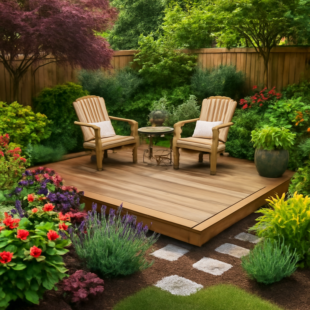 small backyard deck