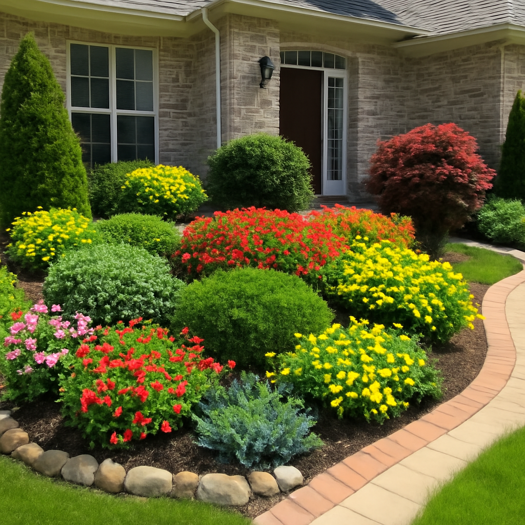 small front yard landscape photos